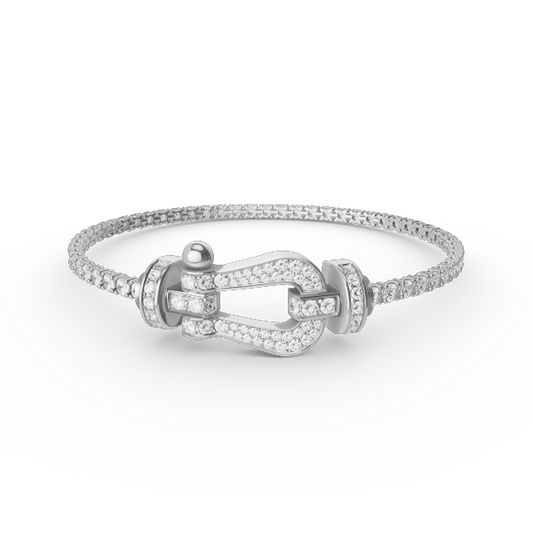 [Marins]FORCE  LARGE HORSESHOE FULL DIAMOND TENNIS BRACELET